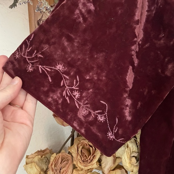 J. Jill Burgundy Velvet Blouse - Picture 4 of 4